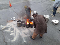 Hot metal pouring
