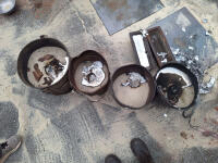 After pouring, before removing from the sand