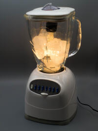 This former blender is now a lamp, complete with squishy faux ice.